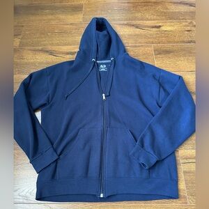 Fruit of the Loom Mens Classic Zip Up Hoodie Jacket Blue Casual Long Sleeve